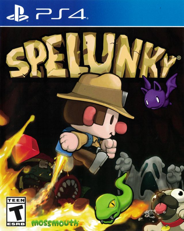 Spelunky box art for Playstation 4